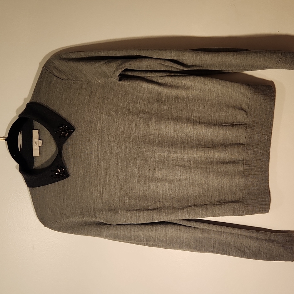 LOFT sweater either attached collar size medium